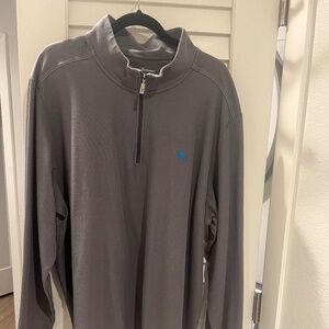 Gray Tommy Bahama 3xl Long Sleeve 1/4 zip Mens Shirt
